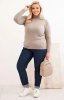Sweter damski wiskozowy Plus Size z golfem fango-1
